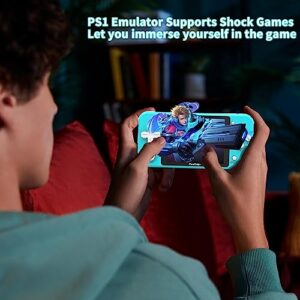 Handheld Game Console 3 inch IPS Screen with 64G TF Cards-Free Games, Mini Retro Open Source System Games Consoles, Compatible with 12 Simulators, Portable Pocket Hand Held Game Video Consoles (Blue)