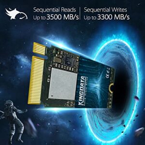 KINGDATA 512GB M.2 2230 NVMe PCIe SSD Gen 4.0X4 - Internal Solid State Drive Compatible with PS5, Steam Deck, Microsoft Surface, Ultrabook, Laptop, Desktop (512GB, M.2 2230 NVMe 4.0)