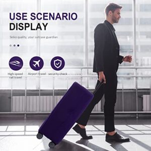RainVillage Travel Luggage Cover Suitcase Protector Scratch-Resistant Fit 19-31 Inch Suitcase, Not Included Suitcase (Purple, 2XL(30-31 inch))