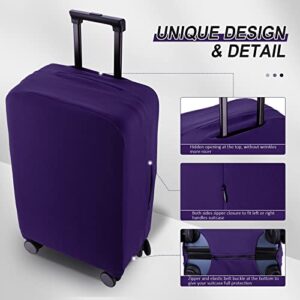 RainVillage Travel Luggage Cover Suitcase Protector Scratch-Resistant Fit 19-31 Inch Suitcase, Not Included Suitcase (Purple, 2XL(30-31 inch))