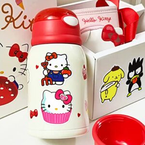 100Pcs Cute Kawaii Stickers for Teens, Cartoon Water Bottle Stickers, Waterproof Vinyl Japanese Anime Sticker Pack for Kids Girls Laptop, Phone, Luggage, Skate, Guitar, Helmet