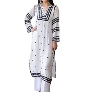 Elina fashion Indian Readymade Stitched Kurti for Womens With Pant | Rayon Embroidered Kurta Kurtis