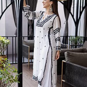 Elina fashion Indian Readymade Stitched Kurti for Womens With Pant | Rayon Embroidered Kurta Kurtis