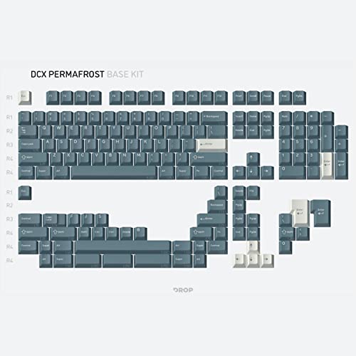 DROP DCX Permafrost Keycap Set, Doubleshot ABS, Cherry MX Style Keyboard Compatible with 60%, 65%, 75%, TKL, WKL, Full-Size, 1800 layouts and More