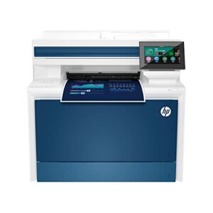 hp color laserjet pro mfp 4301fdw wireless printer, print, scan, copy, fax, fast speeds, easy setup, mobile printing, advanced security, best-for-small teams, white, 16.6 x 17.1 x 15.1 in