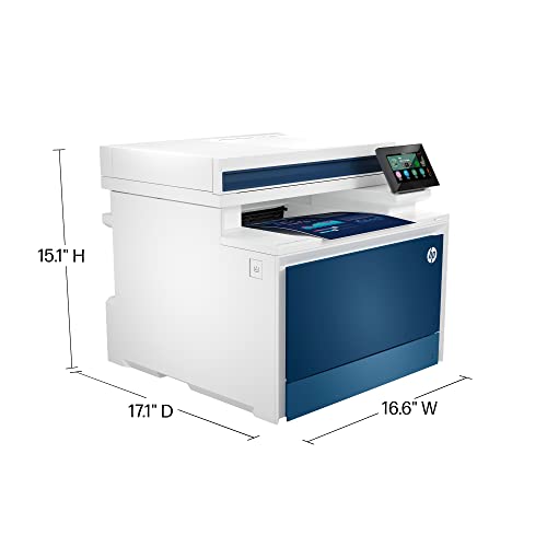 HP Color LaserJet Pro MFP 4301fdw Wireless Printer, Print, scan, copy, fax, Fast speeds, Easy setup, Mobile printing, Advanced security, Best-for-small teams, white, 16.6 x 17.1 x 15.1 in