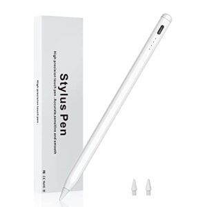 Stylus Pen for iPad with Palm Rejection& Fast Charge, Apple Pencil Compatible with (2018-2023) Apple iPad Pro (11/12.9 Inch),iPad Air 3/4/5,iPad10/9/8/7/6, iPad Mini 5/6