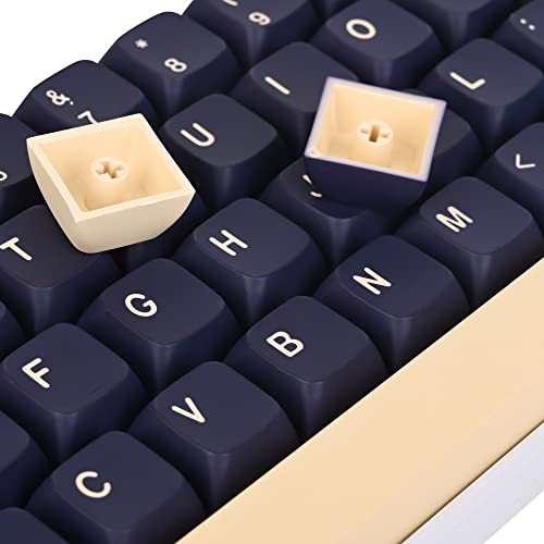 XDA PBT Key Cap, 83 Keys Dye Sublimation Glacier White Custome Key Cap Set for Cherry/Gatron MX switches 60 Percent/68/GK61 Gaming Mechanical Keyboard(Stargazing Blue)