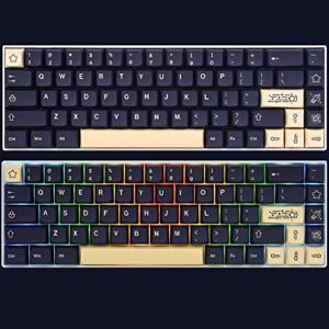 XDA PBT Key Cap, 83 Keys Dye Sublimation Glacier White Custome Key Cap Set for Cherry/Gatron MX switches 60 Percent/68/GK61 Gaming Mechanical Keyboard(Stargazing Blue)