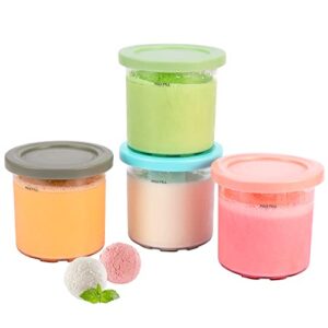 cinpiuk ice cream pints, 4 pack containers with lids replacements for ninja creami pints, compatible with nc301 nc300 nc299amz series ice cream maker, dishwasher safe & leak proof creami containers