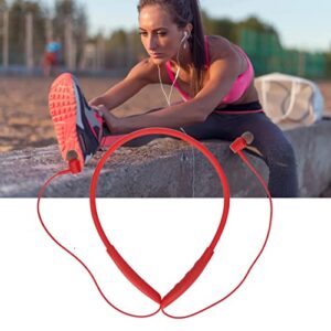 ASHATA Heavy Bass BT Neckband Headphones, Neckband Earphones Wireless, Metal Magnetic Suction Heavy Bass Wireless Running Neckband Earphone for Sports