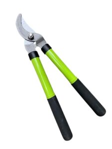 garden guru bypass loppers tree trimmer clipper – compact 15 inch high carbon steel blade gardening loppers pruning shear - comfort grip handles – heavy duty branch cutter – cut thick branches w ease