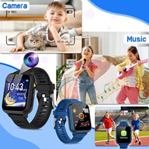 Kids Smart Watch Boys 5-7 8-10 3-5 10-12, Kids Watch with 24 Games, Kids Pedometer Watch with Camera Player Calculator Alarm Calendar Recorder Stopwatch Timer, Cool Kids Toy for Boys