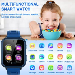 Kids Smart Watch Boys 5-7 8-10 3-5 10-12, Kids Watch with 24 Games, Kids Pedometer Watch with Camera Player Calculator Alarm Calendar Recorder Stopwatch Timer, Cool Kids Toy for Boys