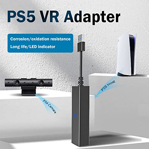 HLRAO Playstation 4 Camera Adapter for PSVR on PS5,PSVR Camera Adapter for PS5 Console,PS4 PSVR to PS5 Converter Cable Adapter.