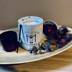 Mini Mandle | Sustainable 100% Soy Candle, Amber Glass Jar, Wood Wick, 2oz Candle (Vanilla, 2oz)