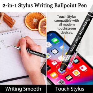 Max 500 Personalized Pens in Bulk Custom Pens with Stylus Tips Engraved Name Customized Ballpoint Pen Gift for Men Women Adults Business Teacher Nurses Wedding-300Pack