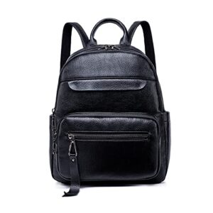 amelie galanti small black backpack purse for women,womens casual leather daypack backpacks