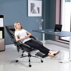 Massage Office Chair, Big and Tall Ergonomic Office Chair 350lb Wide Seat Desk Chair with Massage High Back PU Leather Computer Chair Executive Work Chair with Wheels