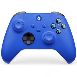 xbox controller compatible with xbox one,xbox series x,xbox series s,xbox one x/s, xbox elite series,windows 10/11 gaming controller with share button,3.5mm headphone jack, 2.4ghz adapter-blue