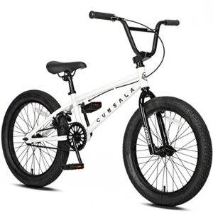 cubsala 18 inch kids bmx bicycle freestyle bike for 5 6 7 8 years old boys girls and youth beginners, white
