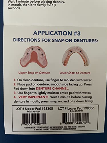 Bondezz Adhesive Free Denture Pads | Upper Denture | 30 Pack | Secure & Comfortable Fit | No Glue/No Mess | All Day Suction | Denture Glue Alternative | Safe, Natural & Non-Toxic