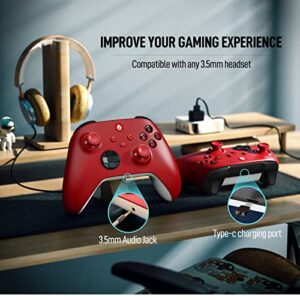 PPKKAI Controller with Wireless Adapter for Xbox One, Xbox Series X/S, Xbox One X/S, PC, 2.4GHZ Controller with 3.5mm Headphone Jack