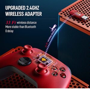 PPKKAI Controller with Wireless Adapter for Xbox One, Xbox Series X/S, Xbox One X/S, PC, 2.4GHZ Controller with 3.5mm Headphone Jack