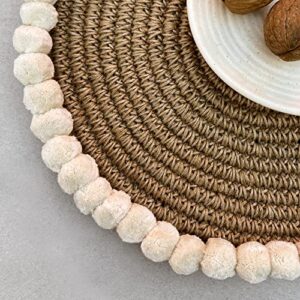Nobbys Jute Crochet Round Placemat (Pack of 4)
