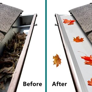 Daisypower 23ft Gutter Guards,5 Inch Stainless Steel DIY Leaf Protection,Micro-Mesh Gutter Cover System fits Any roof or Gutter Type,Anti-Leaf,Prevents Roof Clogged Downspouts