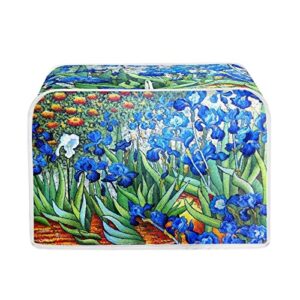 afpanqz van gogh irises toaster covers 2 slice toaster dust covers protection bread maker oven dustproof covers kitchen accessories small appliance covers