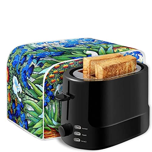 AFPANQZ Van Gogh Irises Toaster Covers 2 Slice Toaster Dust Covers Protection Bread Maker Oven Dustproof Covers Kitchen Accessories Small Appliance Covers