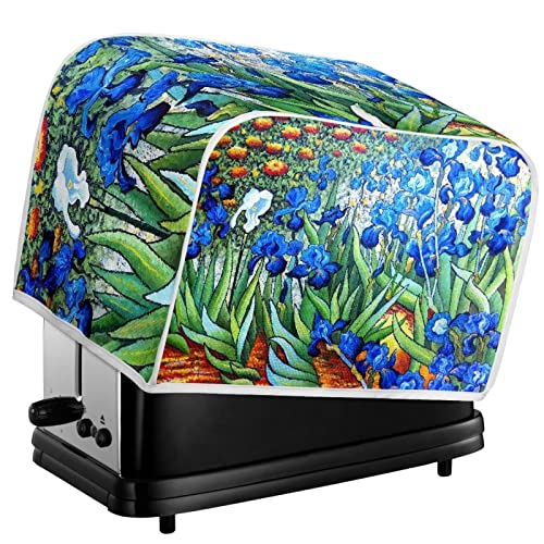 AFPANQZ Van Gogh Irises Toaster Covers 2 Slice Toaster Dust Covers Protection Bread Maker Oven Dustproof Covers Kitchen Accessories Small Appliance Covers