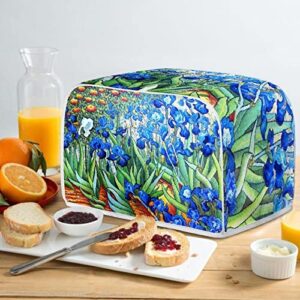 AFPANQZ Van Gogh Irises Toaster Covers 2 Slice Toaster Dust Covers Protection Bread Maker Oven Dustproof Covers Kitchen Accessories Small Appliance Covers