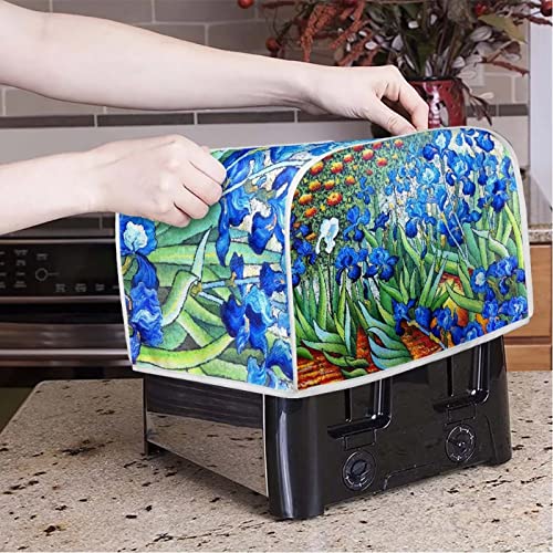 AFPANQZ Van Gogh Irises Toaster Covers 2 Slice Toaster Dust Covers Protection Bread Maker Oven Dustproof Covers Kitchen Accessories Small Appliance Covers