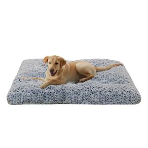 wnpethome washable dog beds for large dogs, crate dog bed c-1, plush dog crate bed mat for sleeping & ease anxiety, fluffy kennel pad for large, medium dogs (35 x 23 x 3 inch)