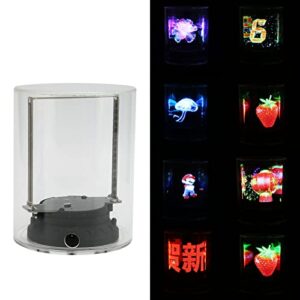 3D Hologram Fan Projector, 100‑240V WiFi Control Holographic Display Portable with Clear Cover for Windows for Store (US Plug)