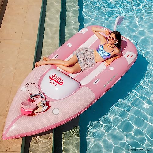 Barbie The Movie & FUNBOY Speed Boat Inflatable Pool Float Medium