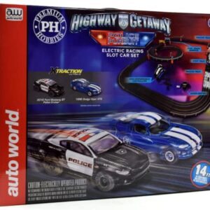 Auto World/Premium Hobbies Highway Getaway Mustang VS Viper HO Scale Slot Car Race Set CP7974