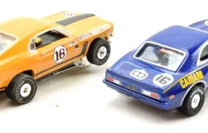 Auto World/Premium Hobbies T/A Challenge Mustang VS Camaro HO Scale Slot Car Race Set CP7973