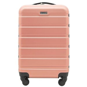 travelers club harper luggage, rose gold, 20-inch carry-on