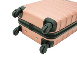 Travelers Club Harper Luggage, Rose Gold, 20-Inch Carry-On