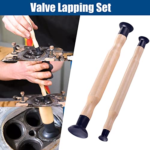 WINTOWIN Valve Lapper Tool Set for Vehicle Oil Systems Maintenance and Repair,Double Ended Valve Hand Lapping Grinding Sucker Kit with 4 Suction Plates