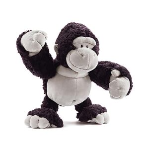 lruntec cute plush gorilla stuffed animal, kawaii forest soft animals themed cuddle doll for children - 10 inch