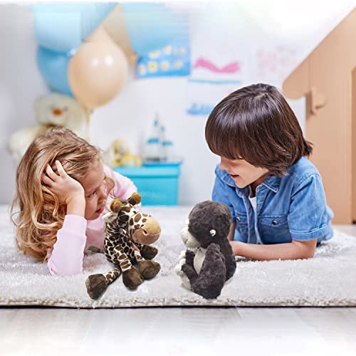 LRUNTEC Cute Plush Gorilla Stuffed Animal, Kawaii Forest Soft Animals Themed Cuddle Doll for Children - 10 inch