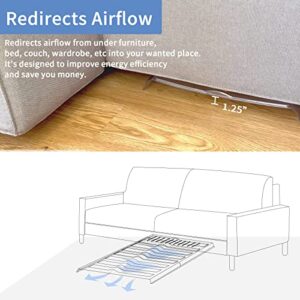 Air Vent Extender for Under Furniture, Floor Vent Deflector for Floor Register Up to 12" Wide, Extends from 17"-33" (1PCS)