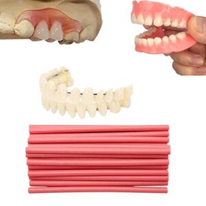 denture material kit for repair missing teeth or diy full denture fake teeth (gum material and resin teeth)
