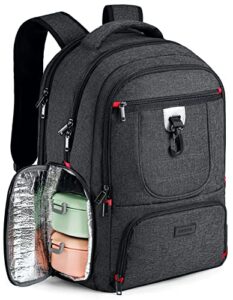 bikrod lunch backpack, insulated cooler lunch bag backpack, large travel 17.3 laptop back pack durable computer college school bookbag for women men for men women work hiking picnic