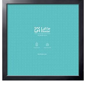 LaVie Home 24 x 24 Picture Frame, Square Poster Frame with High Definition Plexiglass, Horizontal or Vertical Wall Gallery Poster Frames Suitable for Photos, Artworks, Posters,Puzzle, Black 1pc