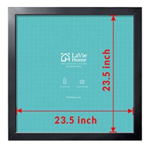 LaVie Home 24 x 24 Picture Frame, Square Poster Frame with High Definition Plexiglass, Horizontal or Vertical Wall Gallery Poster Frames Suitable for Photos, Artworks, Posters,Puzzle, Black 1pc